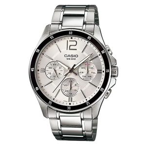 Casio MTP-1374D-7AV Silver Multi Hand Men’s Dress Watch