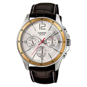 Casio MTP-1374L-7A Brown Leather Multi Dial Men’s
