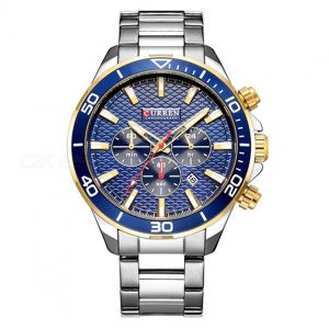 Curren 8309 CH BLUE Metal Band Men Watch