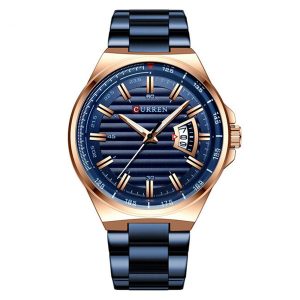 Curren 8375 RG BLU Metal Band Men Watch