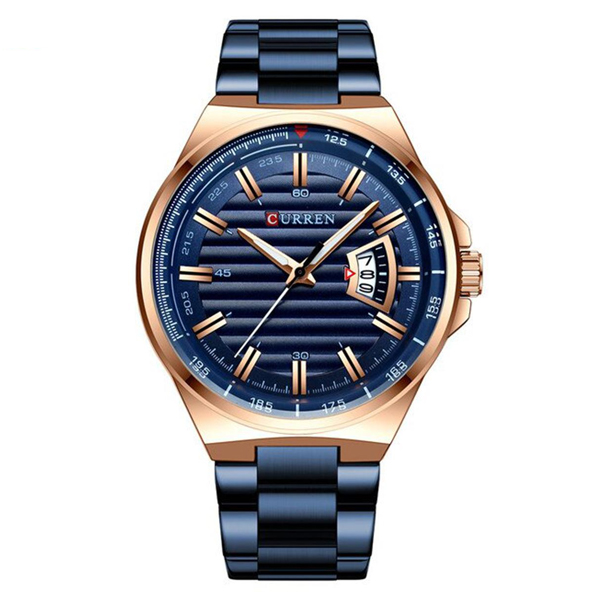 Curren 8375 RG BLU Metal Band Men Watch
