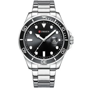 Curren 8388 CH BLK Metal Band Men Watch