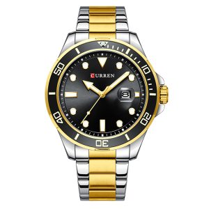 Curren 8388 TT GLD BLK Metal Band Men Watch