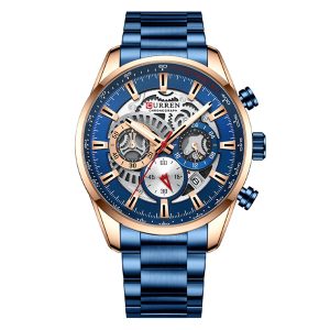 Curren 8391 RS BLUE Metal Band Men Watch