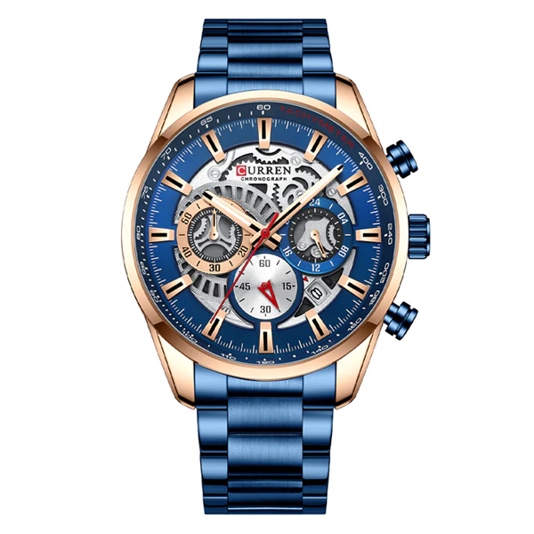 Curren 8391 RS BLUE Metal Band Men Watch