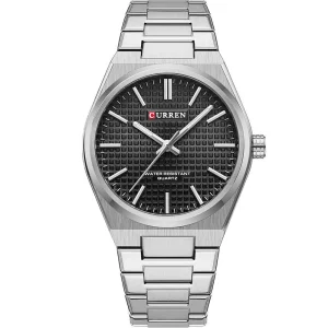 Curren 8439 Silver Black Men's Watch