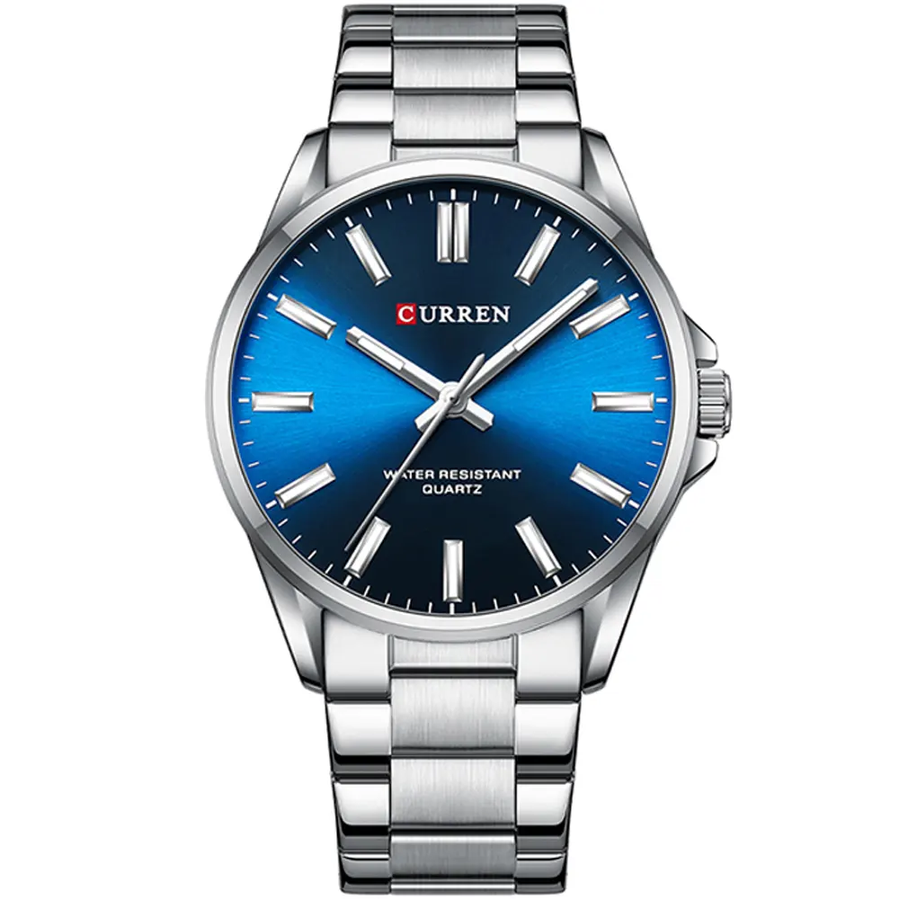 Curren 9090 CH BLU Metal Band Men Watch