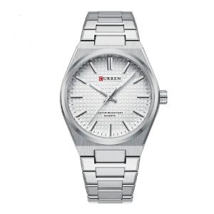 Curren 8439 Silver White Dial Men's Watch