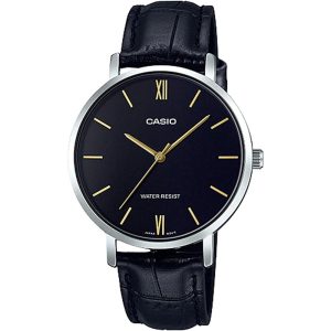 Casio LTP-VT01L-1B Leather Strap Woman Watch