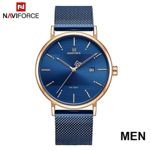NaviForce 3008 G Blue Dial Mesh Chain Man Watch