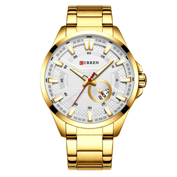 Curren 8372 Gold White Men's Watch