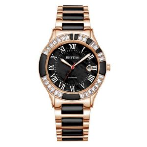 RHYTHM F1203T05 Women’s Stainless Steel Ceramic Watch
