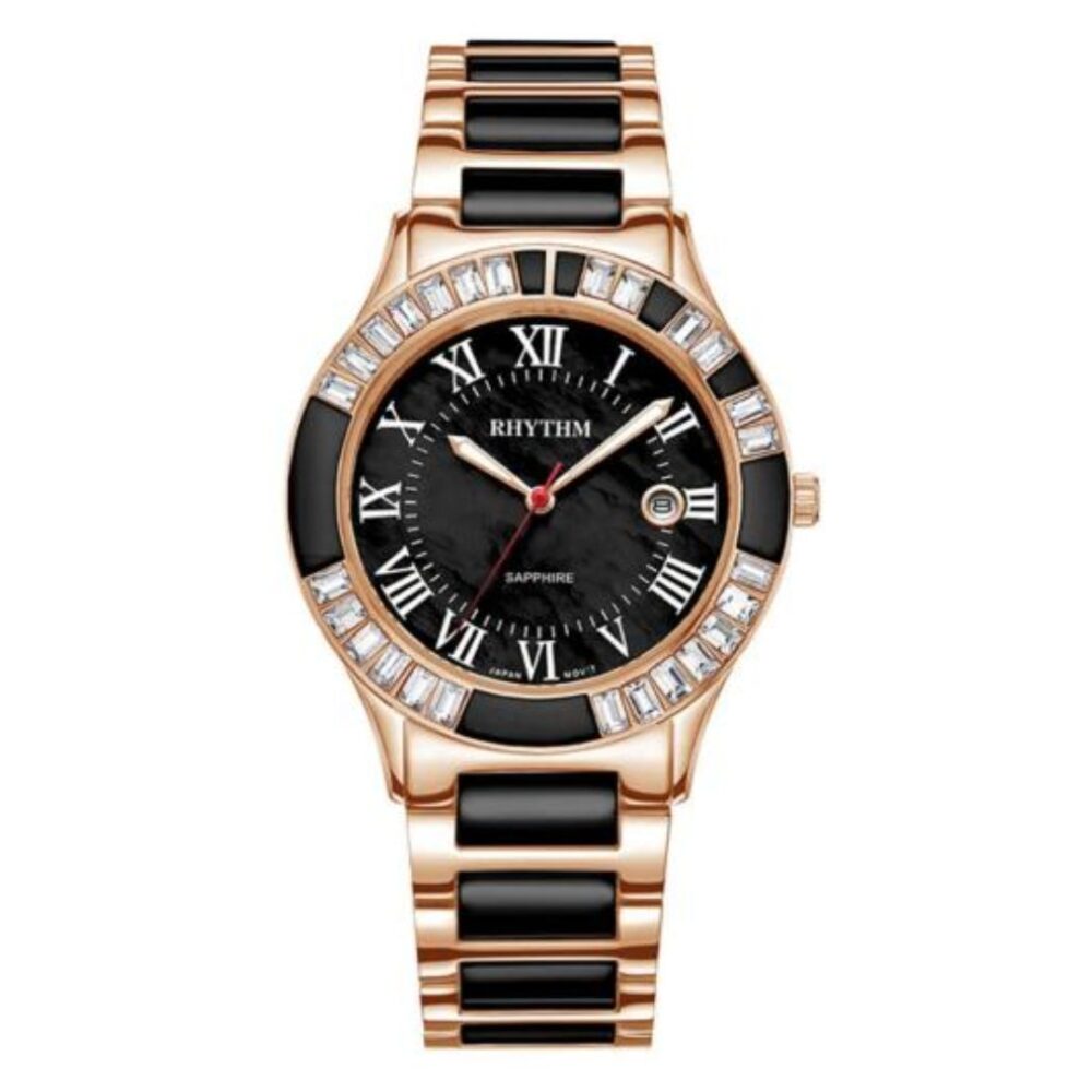 RHYTHM F1203T05 Women’s Stainless Steel Ceramic Watch