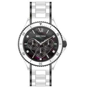Rhythm C1401T02 Black Multi Dial Classical Watch For Ladies
